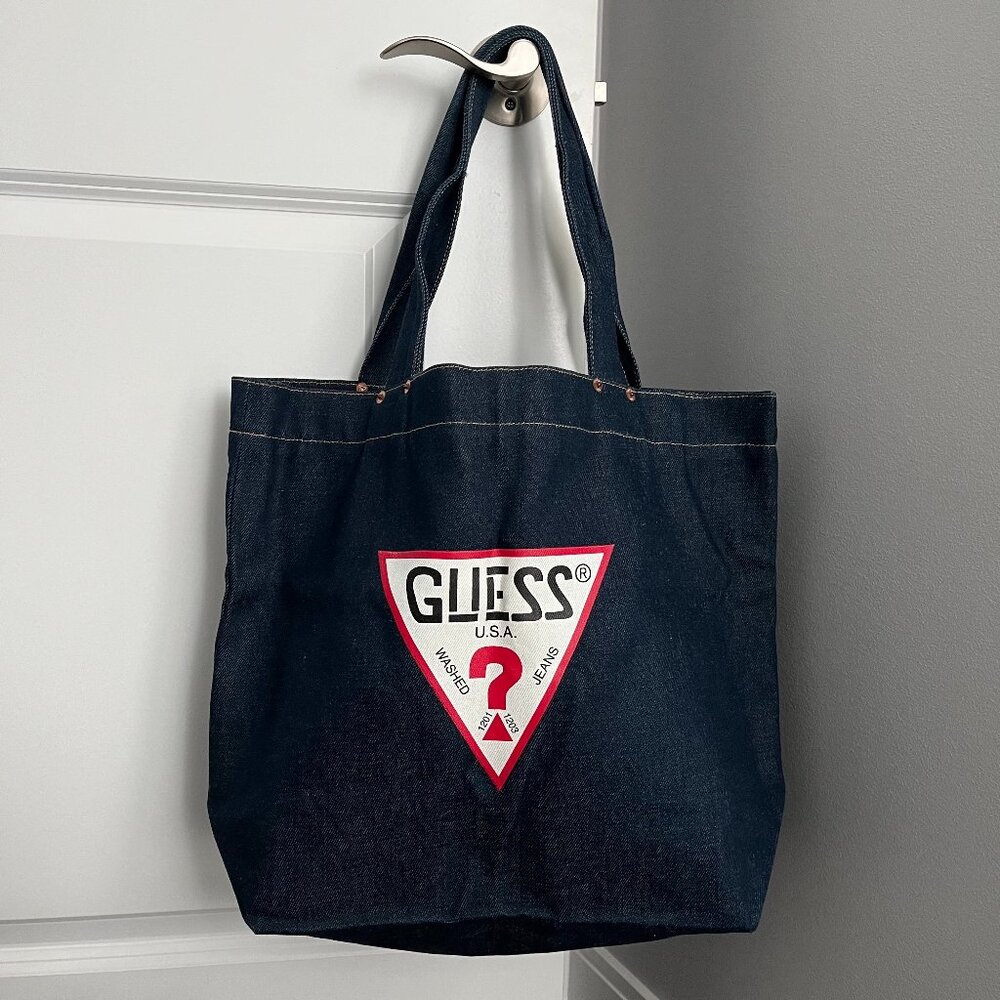 Guess Denim Tote Bag